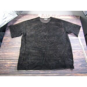 Weekday Womens Size Medium Pam Dress Mesh Transparent Urban Top Black ASOS